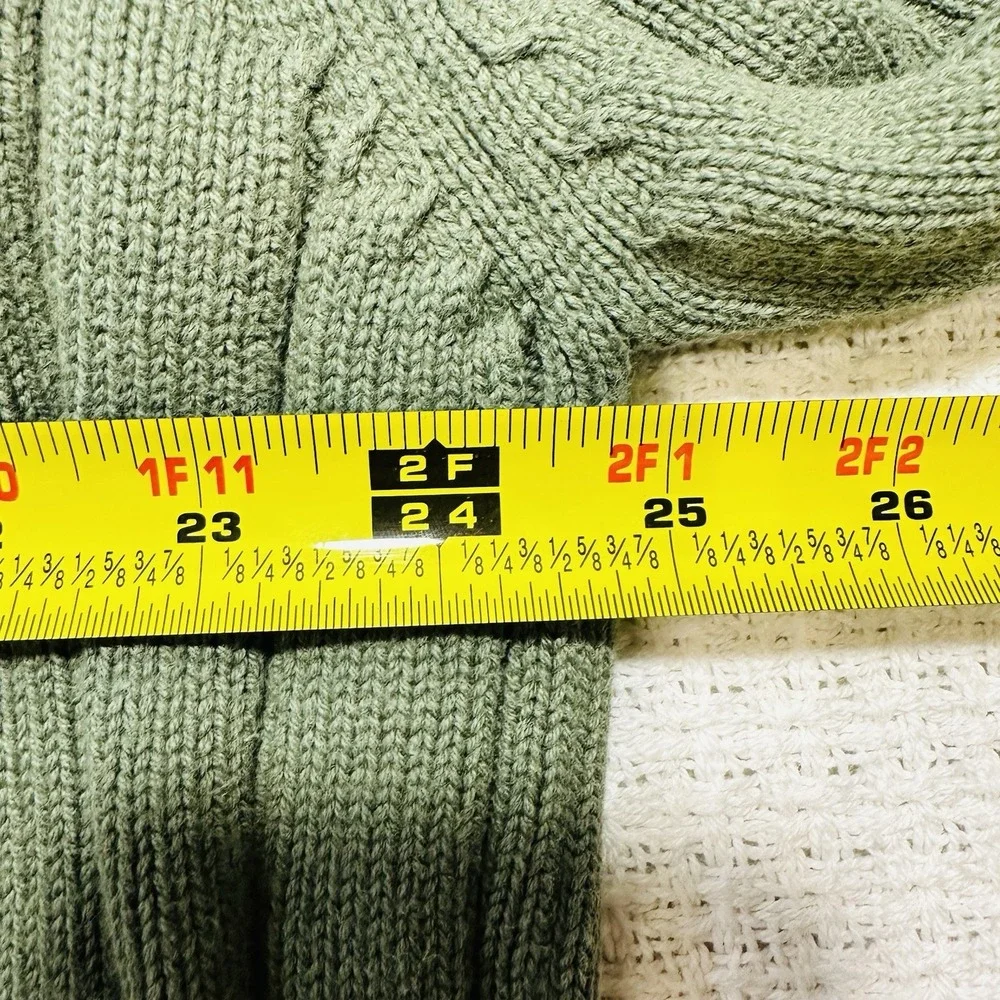 Vintage 90s Green Field Gear Men's  V-Neck Ribbed Sweater 3XL Layering Preppy - Picture 10 of 13